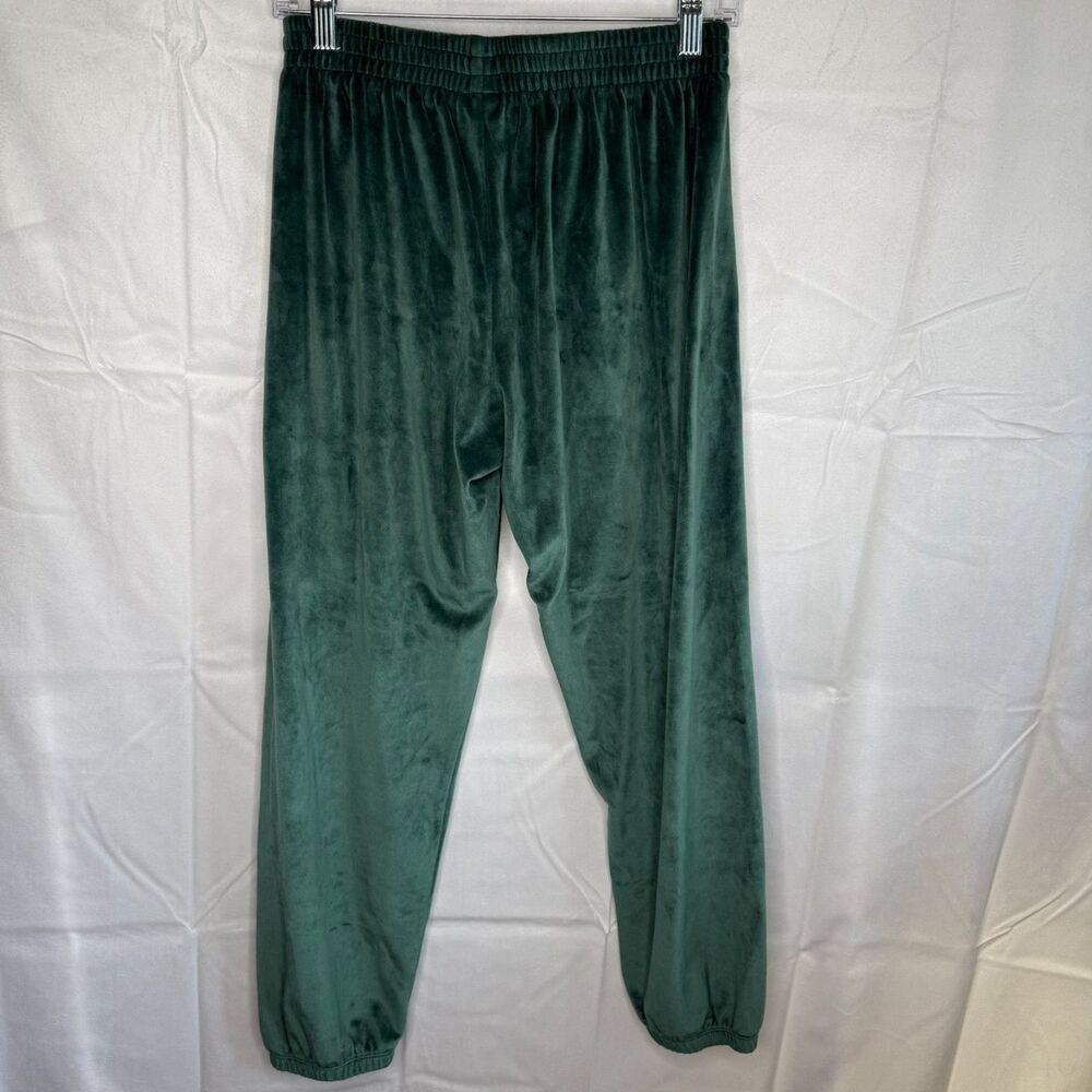 Victoria's Secret Pink Women's Velour Sweat Pants Size M Green Soft Jogger - Picture 3 of 4